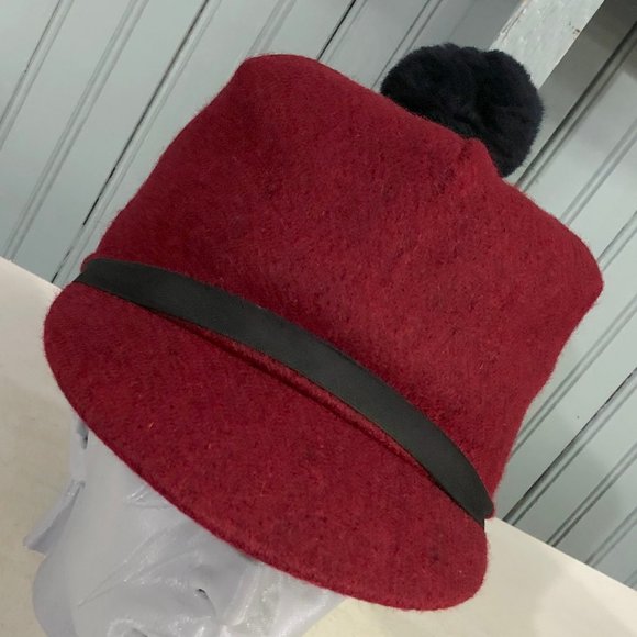 6 5/8 Langenberg Wool Winter Hat Langenberg Made USA Ear Flaps - Picture 3 of 10